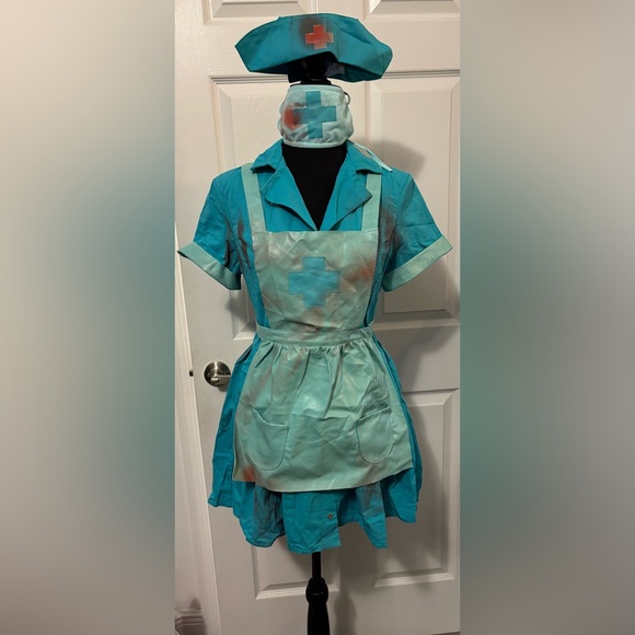 NWT Dolls Kill / Trickz N’ Treatz Say Aah Nurse Costume - Picture 1 of 12